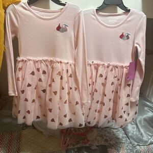 Adorable Pink Heart Kids Dress